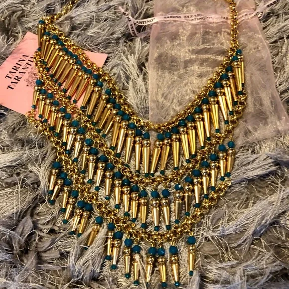 Topkapi Tarina Gotham wAtErFaLL Swarovski Tarantino New necklace dustbag - Picture 2 of 6